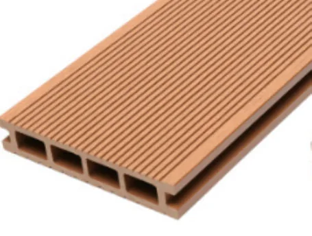 Hollow outdoor decking board profile shown in the WPC catalogue