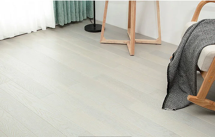 Pale engineered wood planks in a catalogue interior
