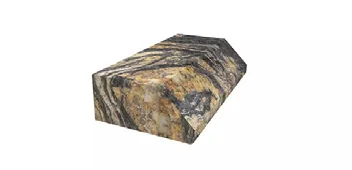 Stone edge sample with a bevel along the top